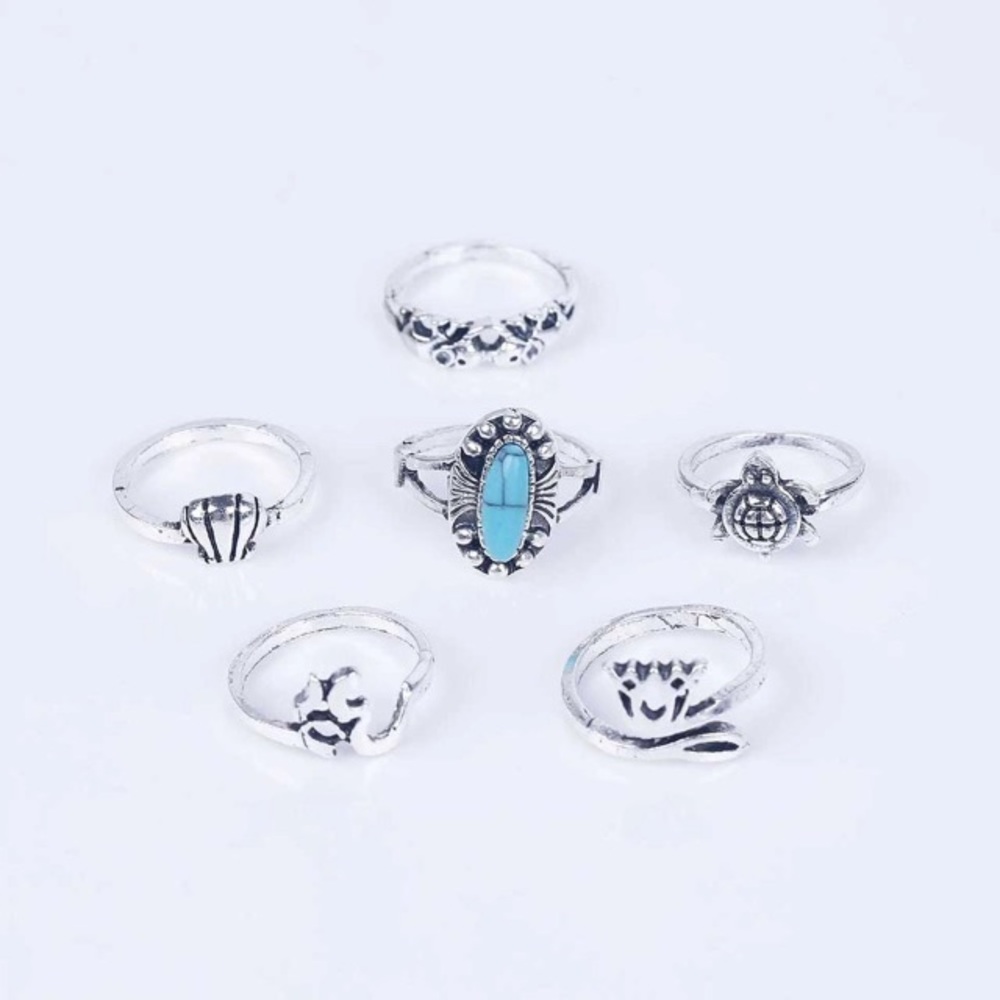✌️Boho knuckle rings,boho rings,New midi rings - Picture 2 of 2